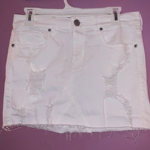 Express White Jean Mini Skirt Size 2
